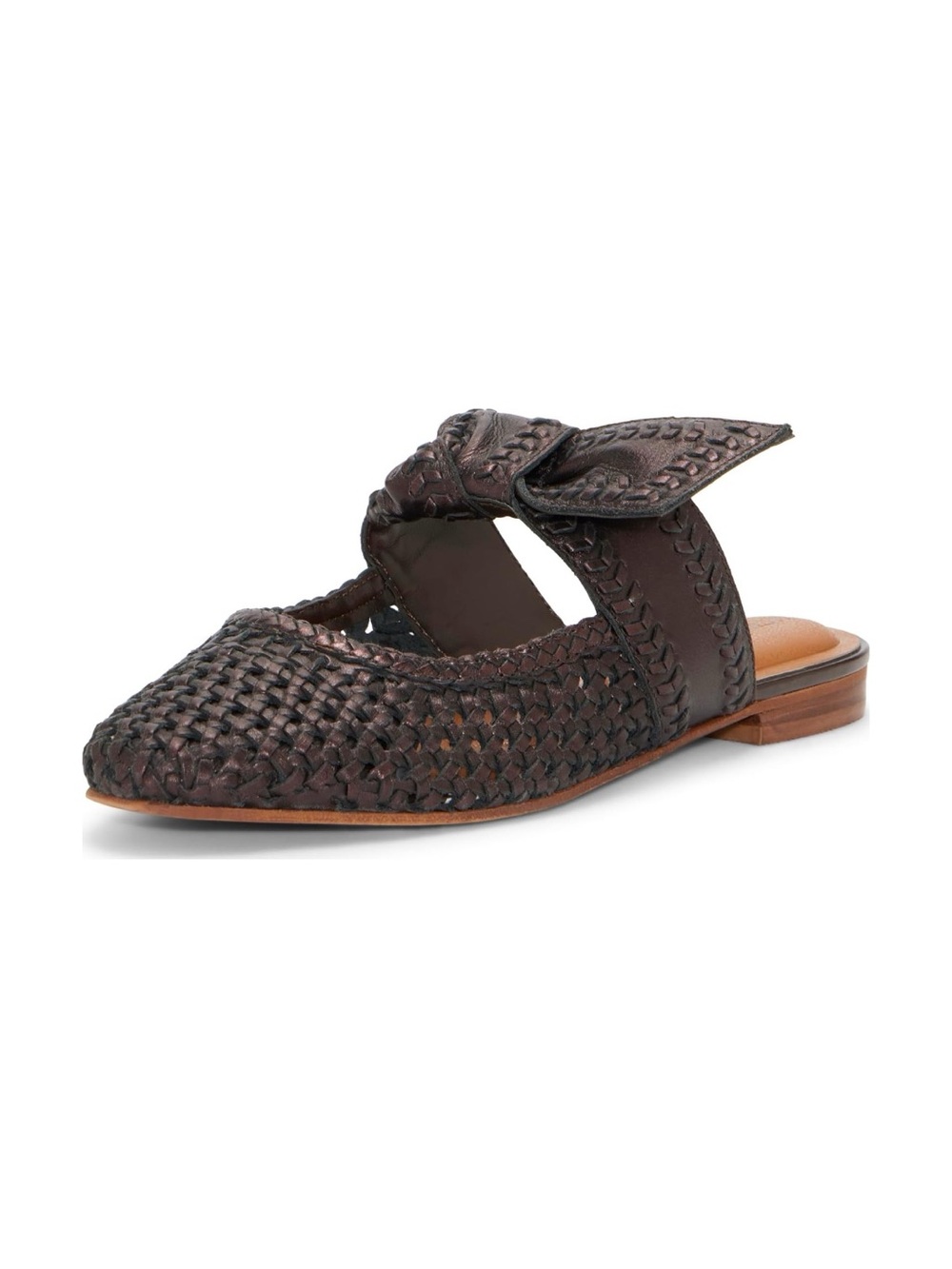Lucky Brand Grenaldie Brown Leather Mules Womens Size 7.5